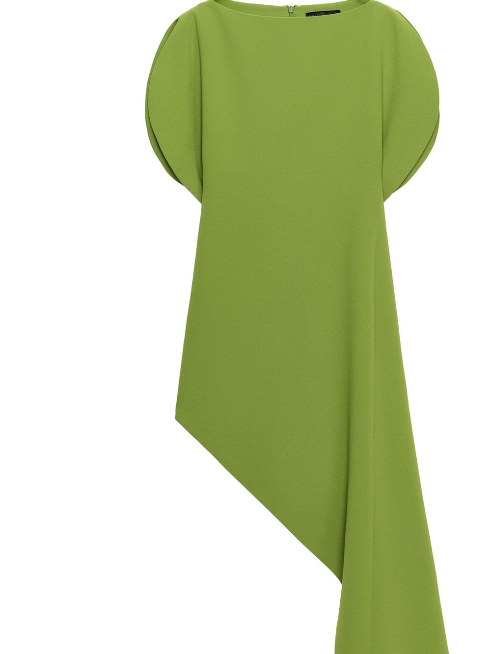 Mango Lime Green Asymmetrical Shift Dress